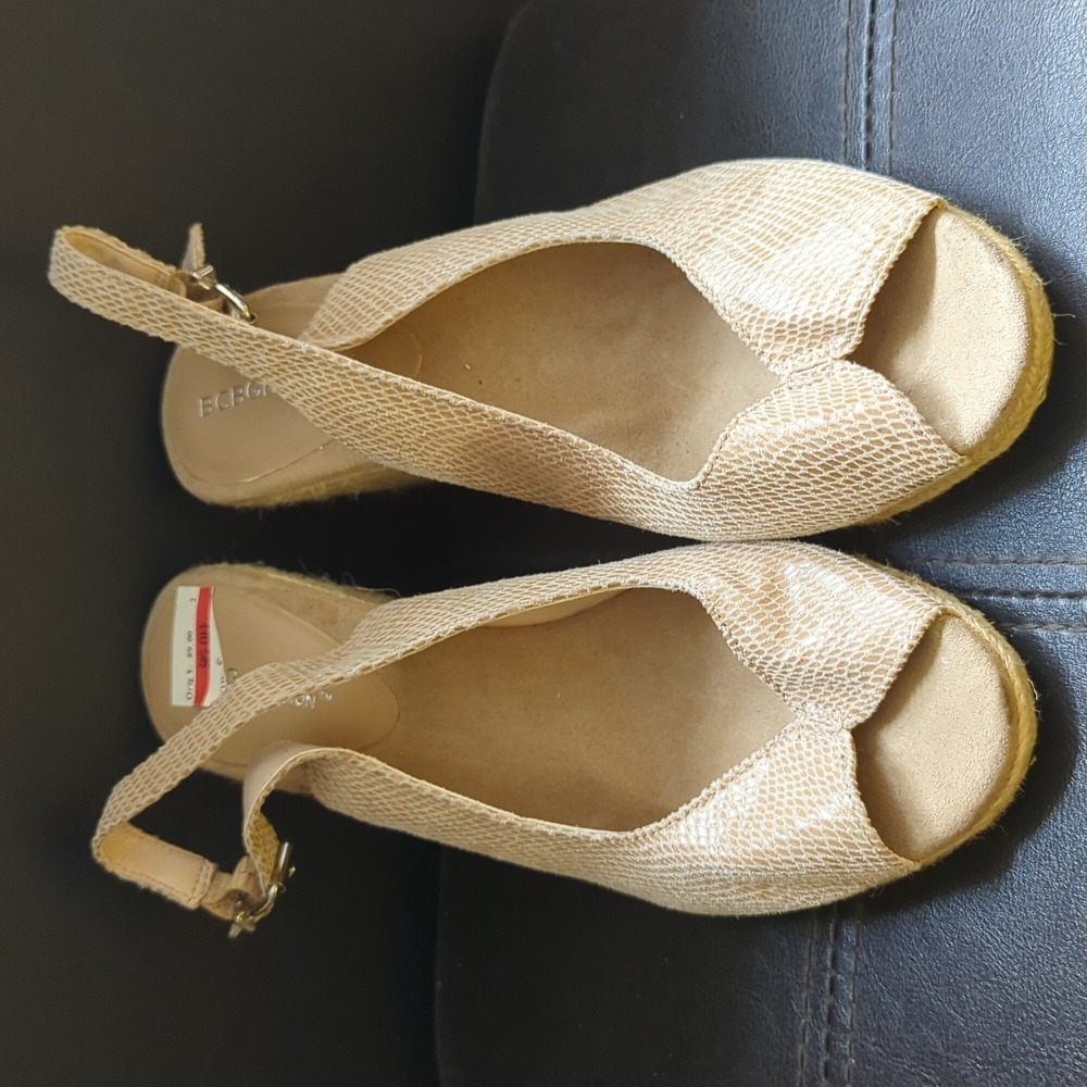 Bcbgeneration Espadrille Slingback Snakeskin Embo… - image 2